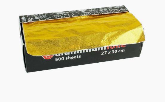 Aluminium pop-up vellen goud/zilver 270x300mm (box 500 vel) 