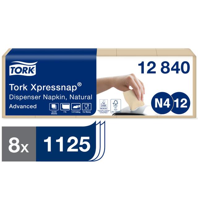 Servet Dispenser Tork Xpressnap 1lg. Naturel 216x33cm (8x1125stuks)