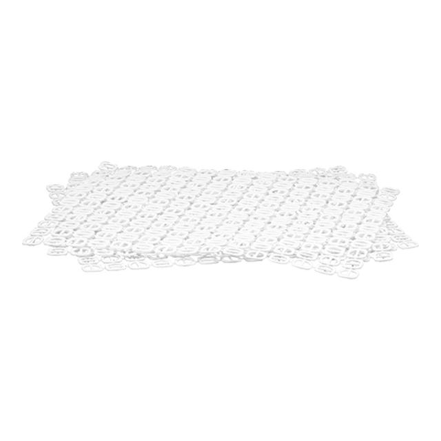 Barmat, glas-afdruipmat, wit kunsstof, 37x30 cm, 3 stuks