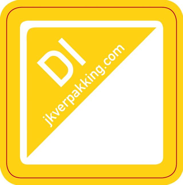 Dagstickers Dinsdag 25x25mm Geel ( Rol 1000 stuks )