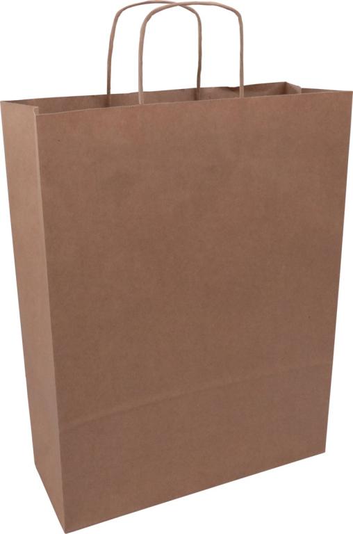 Papieren draagtas 320x120x410mm Ebr Bruin (Doos 100 stuks)