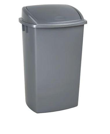 Afvalbak met Swing deksel 50 liter - grijs