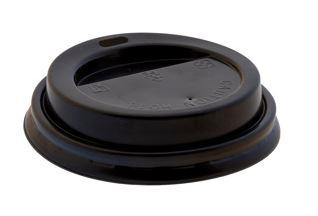 Koffiebeker Deksels Zwart voor 8oz bekers (100 stuks)