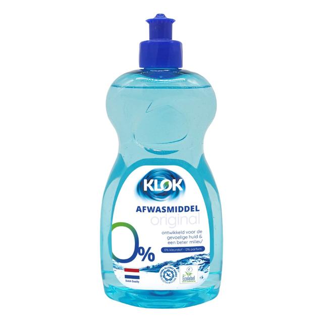 KLOK Afwasmiddel Original - 0% Kleurstof & Parfum (Fles 500ml)