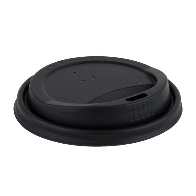 Deksel CPLA zwart 62m Ø voor 100 ml, 4oz beker, 20 x 50 stuks
