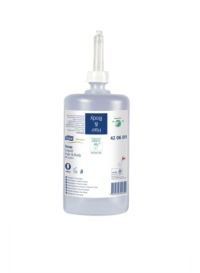 Tork zeep ( 42 06 01 )  Hair & Body S1 ( 6x1 liter )