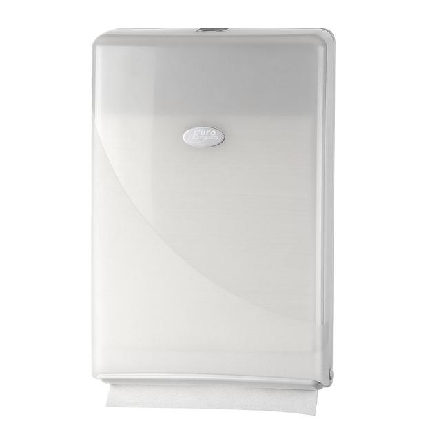 Handdoekdispenser slimfold Euro mini fold pearl white