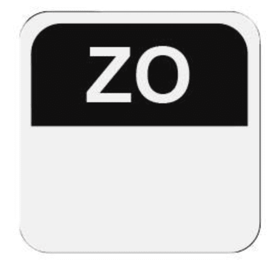 Dagetiket Zondag 25x25mm rol 1000 stuks