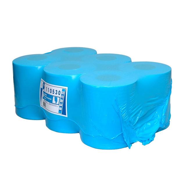 Midi Poetsrol Recycled Blauw 1-laags 20cm x 300mtr (Pak 6 rol)