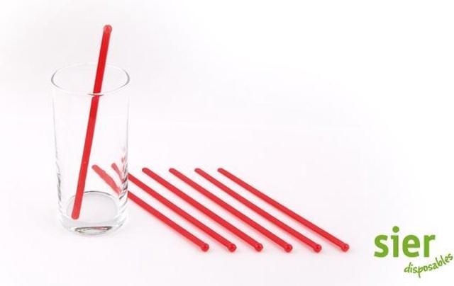 Roerstaafje (PS) Rood 165x6mm (Pak 20 stuks)