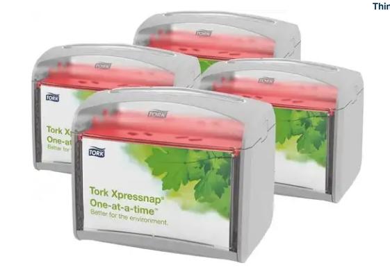 Tork Servetdispenser N4, N12 Xpressnap 20,1 x 15 x 15,5 cm Licht Grijs