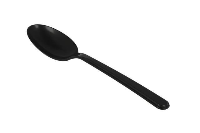 Herbruikbare lepel 180mm pp zwart (Pak 50  stuks)