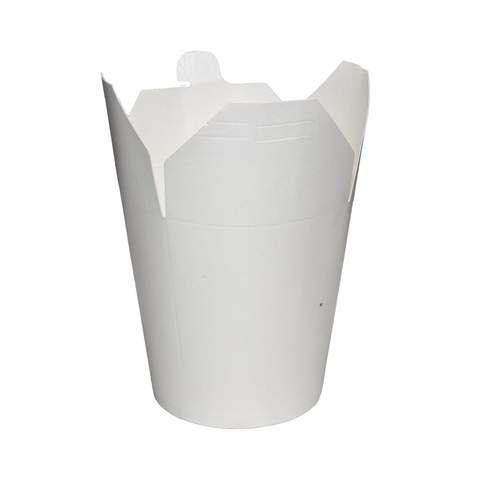 Wokbak/ Noodleboxen 16oz Wit (Doos 500 stuks)