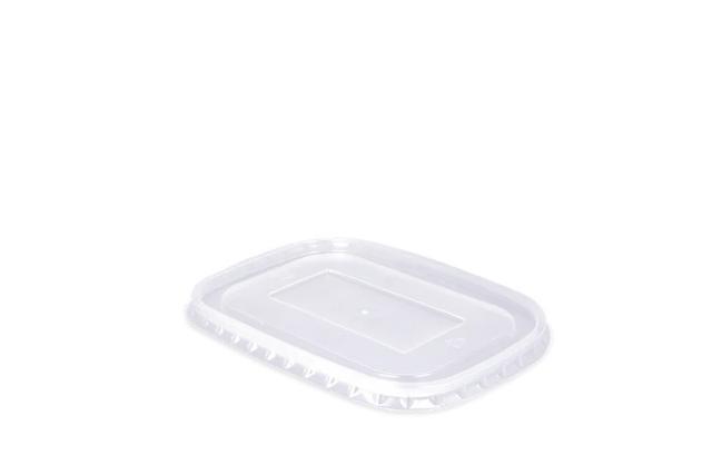 Transparante deksel PP voor maaltijdbak rechthoekig 500-650-750-1000ml (Pak 50 stuks)