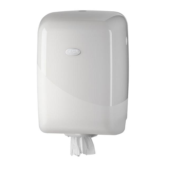 Poetsroldispenser midi Euro pearl white