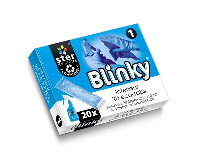 Blinky eco-tabs Interieur Reiniger Licht BLauw nr1 (Pak 20 tabs)