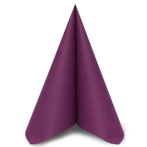 Servetten aubergine 40x40cm cellulose 3lg. 1/8vouw Mank 1000st.