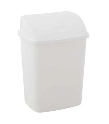 Afvalbak Wit met Swing deksel 15 LITER