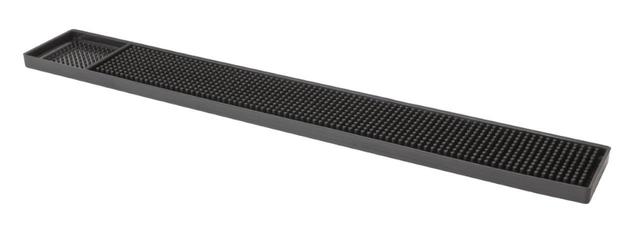 Barmat 60x8 cm zwart rubber, bar prof