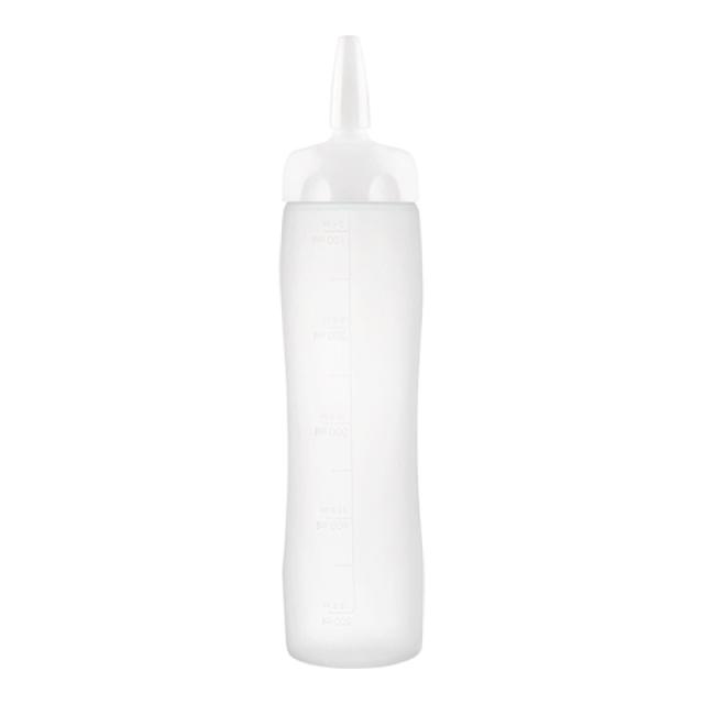 Doseerfles, knijpfles, wit/transparant, (h)26x6cm, araven, 50 cl