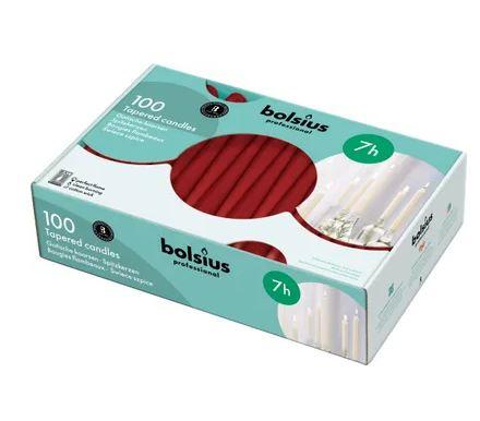Gotische kaars 240/23mm Wijn Rood ( Pak 100 stuks)