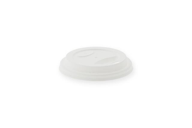Deksel koffiebeker Travellids PP  Ø 80mm 8oz Wit (Pak 100x)