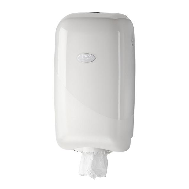 Poetsroldispenser mini Euro pearl white