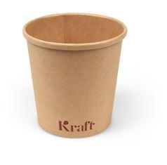 Soepbeker Bruin Kraft karton Ø98mm 473ml / 16oz  (Pak 25 stuks)