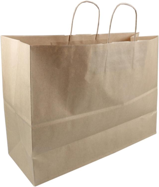 Papieren draagtas 45x17x33cm Bruin met koord handvat (Doos 100 stuks)