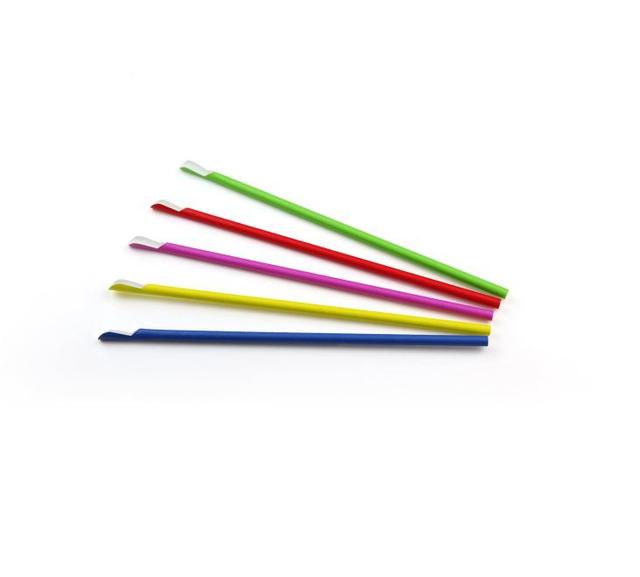 Lepelrietje Papier (FSC) assorti gekleurd ø8mm/ 24cm (Zak 100 stuks)
