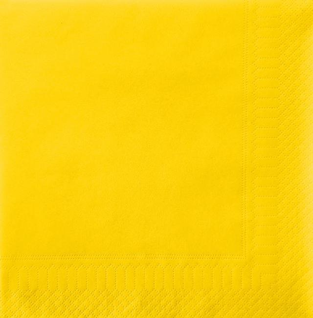 Servetten Goudgeel 40x40cm 1/4-vouw 2-laags (Doos 2000 stuks)