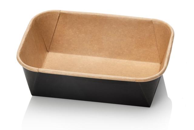 PRIME-LINE Bakjes 750ml Bruin/Zwart 168 Serie Rechthoek (Doos 300 stuks) 
