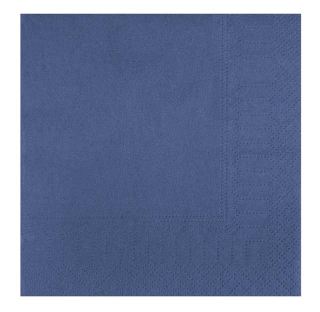 Servetten 24x24 2lg 1/4 vouw Donker Blauw (Doos 2400  stuks)
