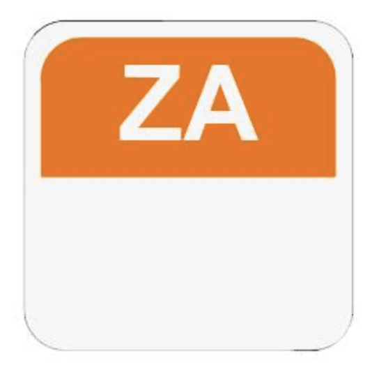 Dagetiket Zaterdag 25x25mm rol 1000 stuks