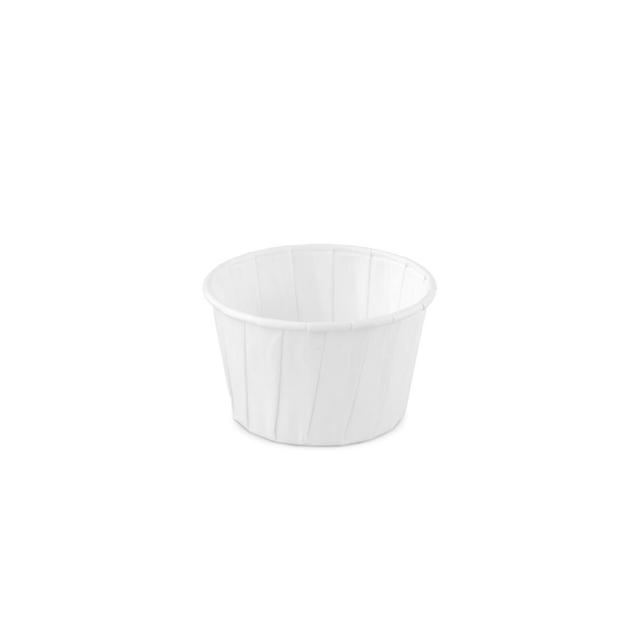 Bakje papier (FSC®) rond  wit 3.25oz / 96ml (Pak 200 stuks)