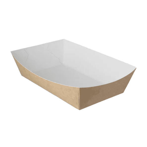 Snackbakje A14 Kraft Wit/Bruin 157x88x35mm (Krimp 100 stuks)