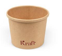 Soepbeker Bruin Kraft karton Ø98mm 350ml / 12oz (Pak 25 stuks)