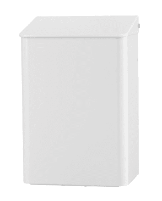 Afvalbak 6 liter gesloten RVS wit, MQWB6P