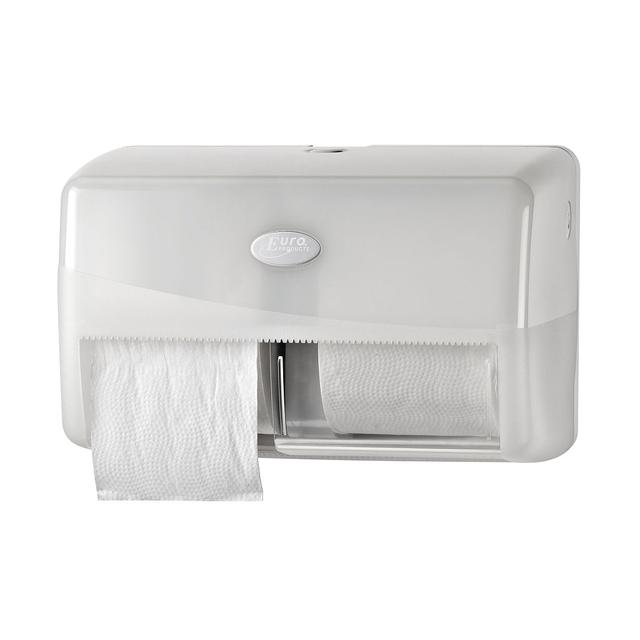 Toiletpapierdispenser Euro duo pearl white