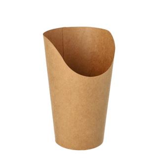 Wrap Cups Bruin karton 470ml 13,4x6x8cm bruin (Pak 50 stuks)