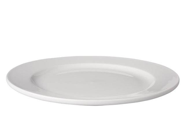 Bord 24,5 cm brede rand Budgetline mammoet, 12 stuks