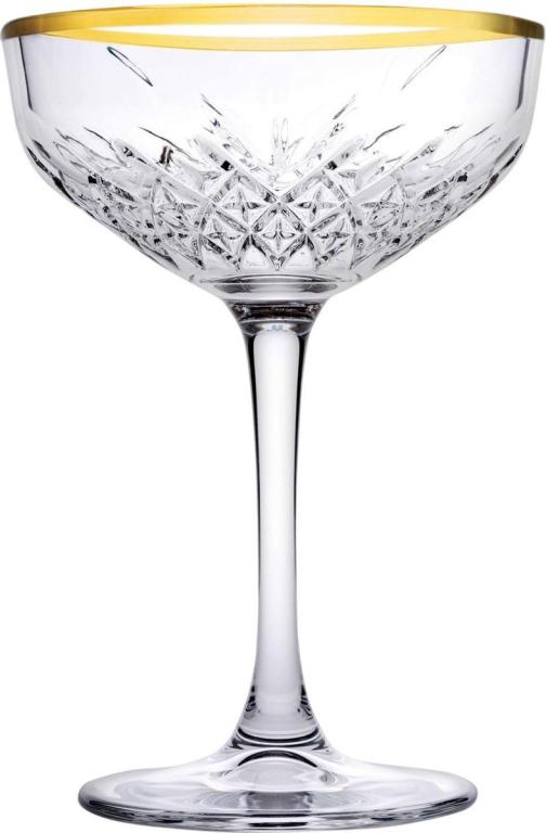 Timeless Champagne coupe 27 cl, gouden rand