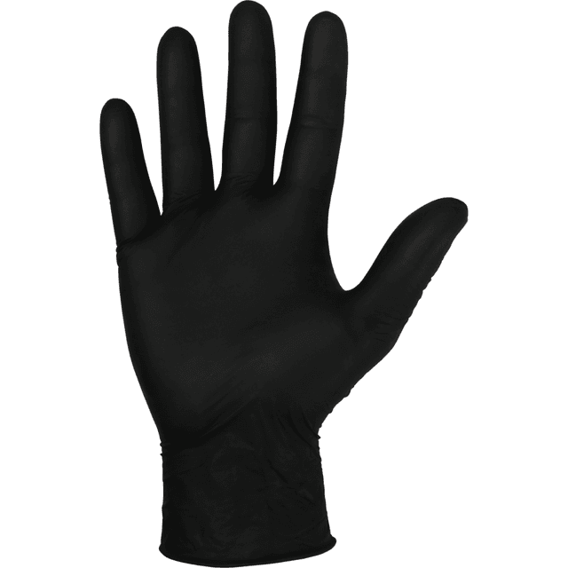 Handschoen Nitril ONGEPOEDERD Zwart Medium (Pak 100 stuks)
