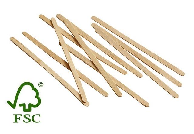 Roerstaafjes Hout 11cm in (Pak 2000 stuks)