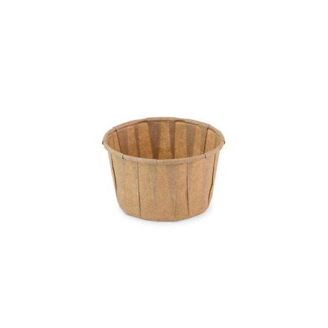 Bakje papier (FSC®) rond  bruin 4.0oz / 120ml (Pak 100 stuks)