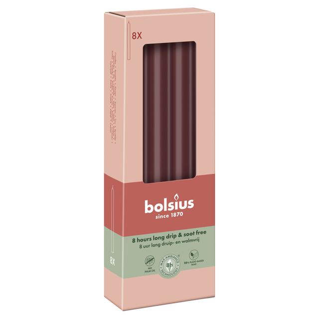 Dinerkaarsen 230/20 Velvet Red (8 stuks)