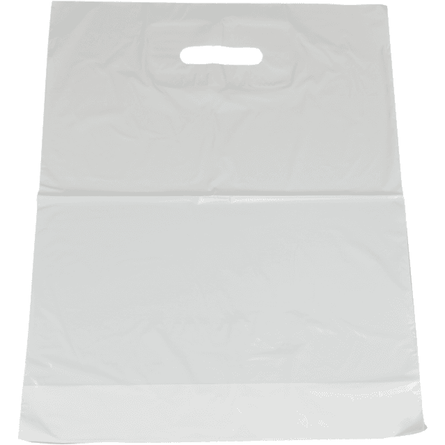 Tassen Plastic 37x45+2x5 cm 40 my wit (Doos 500 stuks)