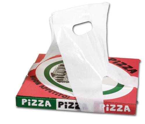 Tas HDPE 20x110cm pizza/gebaksdoosdrager wit