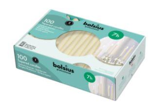 Gotische kaarsen 240/23mm Ivoor (Doos 100 stuks)