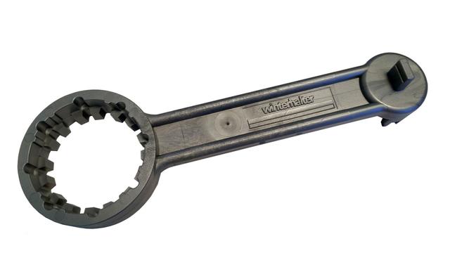 Canopener universeel, voor het eenvoudig openen van 12 kg en 25 kg cans en of vaten